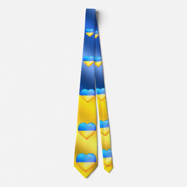 Ukraine - Support - Freedom Peace - Ukrainian Flag Tie (Front)