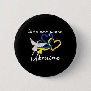 Ukraine Support Hope Positivity Peaceful Dove Enth 6 Cm Round Badge