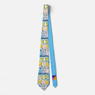 Ukraine Support Men's Tie Art Design Blue & Yellow