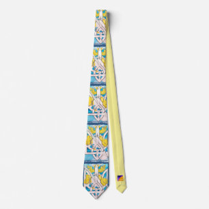 Ukraine Support Men's Tie Art Design Blue & Yellow