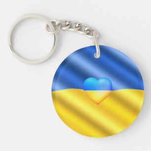 Ukraine - Support - Peace Freedom - Ukrainian Flag Key Ring