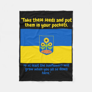Ukraine Support Sunflower Pur These Seeds In Your Fleece Blanket