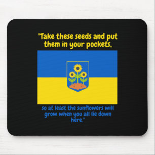 Ukraine Support Sunflower Pur These Seeds In Your Mouse Mat