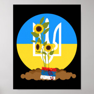 Ukraine Support Sunflower Seeds Stand With Ukraine Poster