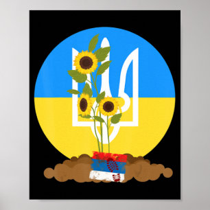Ukraine Support Sunflower Seeds Stand With Ukraine Poster