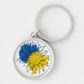 Ukraine Support Sunflower Tote Bag Key Ring