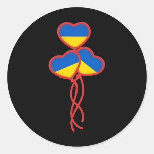 Ukraine Support Ukraine Flag Freedom Solidarity 2 Classic Round Sticker