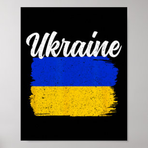Ukraine Support Ukraine Flag Freedom Solidarity  Poster