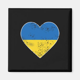 Ukraine T Shirt For Men Women Heart Ukraine Flag Magnet