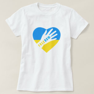 Ukraine T-Shirt Freedom Ukrainian Flag Heart