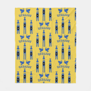 Ukraine Tractors And Tanks Large Cushion Fleece Blanket