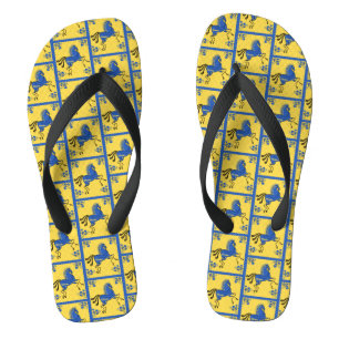 Ukraine Traditional Slavic Folk Art   Flip Flops