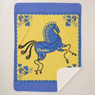 Ukraine Traditional Slavic Folk Art   Sherpa Blanket