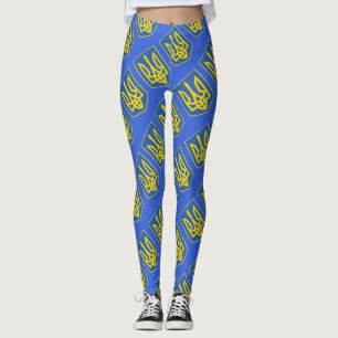 Ukraine Trident Flag Leggings