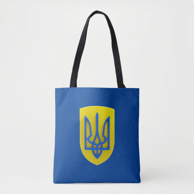 Ukraine Trident Shield Tote Bag (Front)
