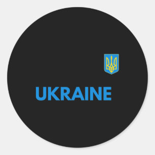 Ukraine Trident Statement Classic Round Sticker