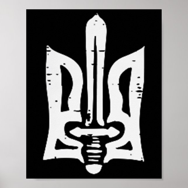 Ukraine Trident Sword Pocket Ukrainian Tryzub Wome Poster (Front)