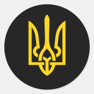Ukraine Trident Symbol Middle Ukrainian Zelensky G Classic Round Sticker
