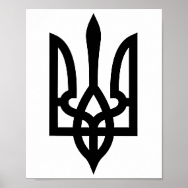 Ukraine Trident Symbol  Poster (Front)