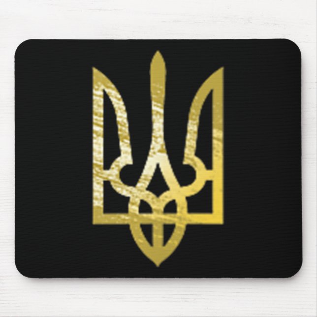 Ukraine Trident Tryzub Zelensky Military Olive Gre Mouse Mat (Front)