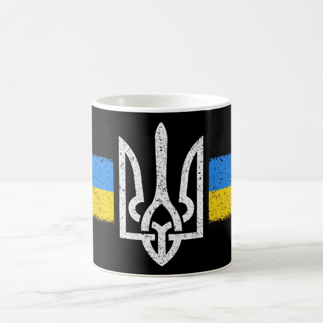 Ukraine Trident - Ukraine Flag Symbol Coffee Mug (Center)