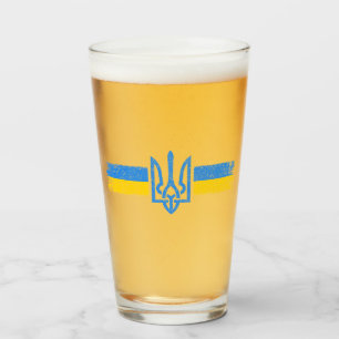 Ukraine Trident - Ukraine Flag Symbol Glass