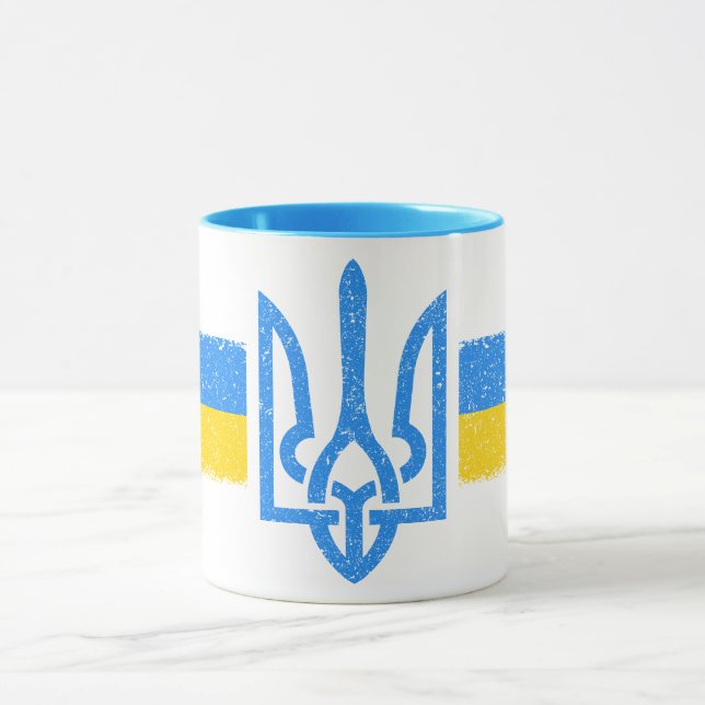 Ukraine Trident - Ukraine Flag Symbol Mug (Center)