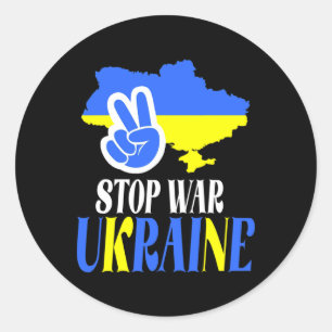 Ukraine Trident Ukraine Flag Ukrainian Flag Ukrain Classic Round Sticker