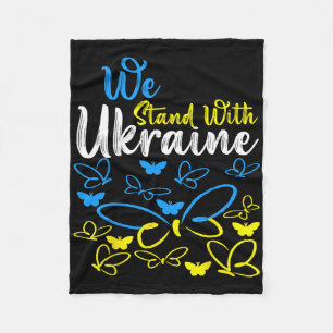 Ukraine Trident Ukraine Flag Ukrainian Flag Ukrain Fleece Blanket