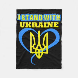 Ukraine Trident Ukraine Flag Ukrainian Flag Ukrain Fleece Blanket