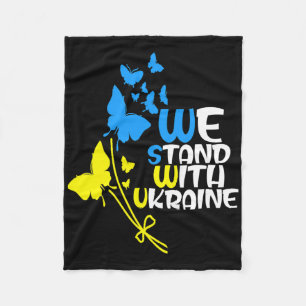 Ukraine Trident Ukraine Flag Ukrainian Flag Ukrain Fleece Blanket