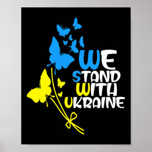 Ukraine Trident Ukraine Flag Ukrainian Flag Ukrain Poster