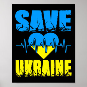 Ukraine Trident Ukraine Flag Ukrainian Flag Ukrain Poster