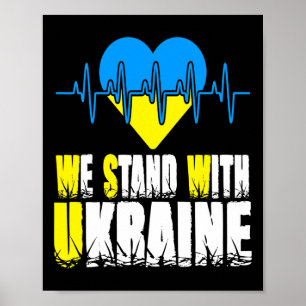 Ukraine Trident Ukraine Flag Ukrainian Flag Ukrain Poster