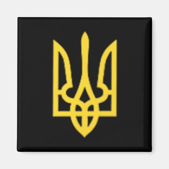 Ukraine Trident - Ukrainian Tryzub Symbol  Magnet (Front)