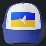Ukraine Trucket Hats Peace Dove Support Freedom<br><div class="desc">Support Ukraine Trucker Hats- Peace - Ukrainian Flag Caps - Freedom Support - Solidarity - Strong Together - Freedom Victory ! Let's make the world a better place - everybody together ! A better world begins - depends - needs YOU too ! You can transfer to 1000 Zazzle products. Resize...</div>