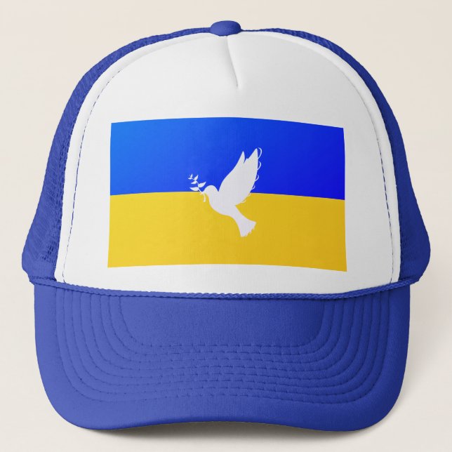 Ukraine Trucket Hats Peace Dove Support Freedom (Front)