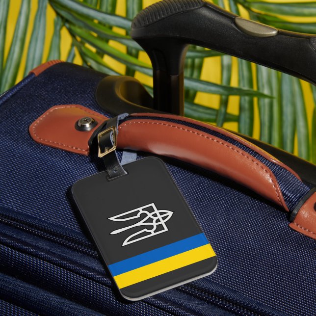 Ukraine Tryzub Luggage Tag (Front Insitu 1)