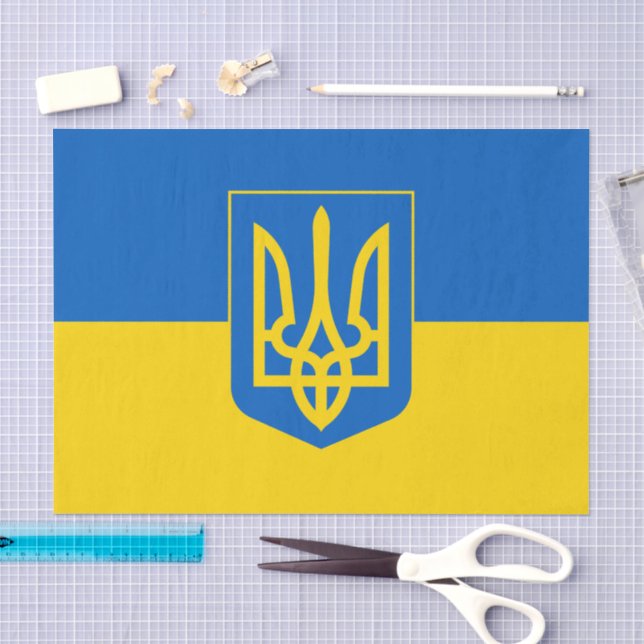 Ukraine, Tryzub, Ukrainian Flag tissue paper (Craft)