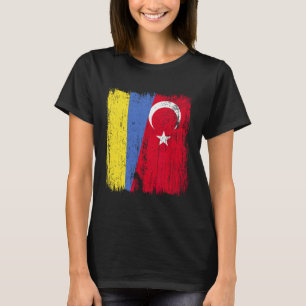 Ukraine Turkey Half Flag Turkiye Ukrainian Turkish T-Shirt
