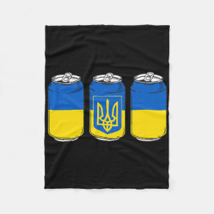 Ukraine Ukraina Flag Pivo Ussr Ukrainian Beer Can  Fleece Blanket