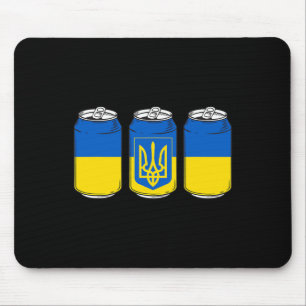 Ukraine Ukraina Flag Pivo Ussr Ukrainian Beer Can Mouse Mat