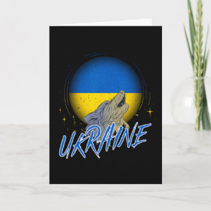 Ukraine Ukraine Tee Wolfs Vintage Retro Ukrainian Card