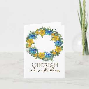 Ukraine Ukraine Uki Floral Wreaths Flag Card