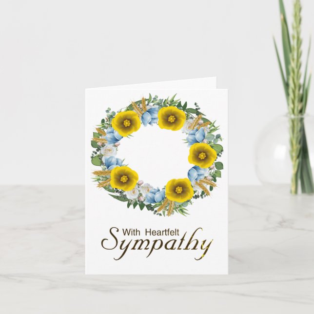 Ukraine Ukraine Uki Floral Wreaths Flag Card (Front)