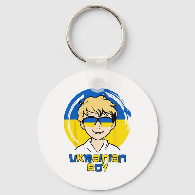Ukraine Ukrainian Boy  Key Ring (Front)