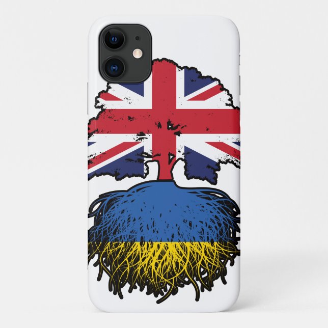 Ukraine Ukrainian British UK United Kingdom Case-Mate iPhone Case (Back)