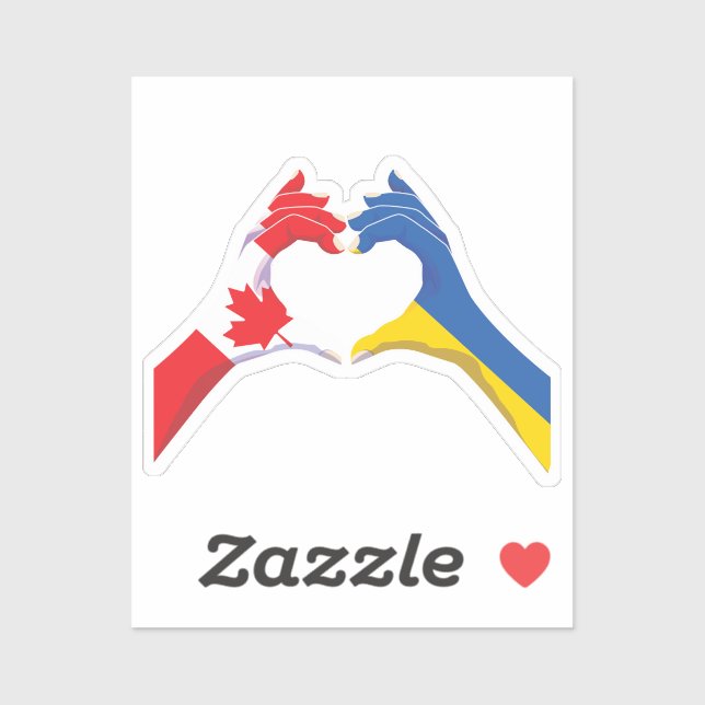 Ukraine Ukrainian Canadian Canada Love Heart Peace (Sheet)