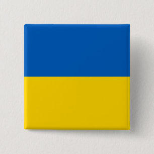 Ukraine (Ukrainian) Flag 15 Cm Square Badge