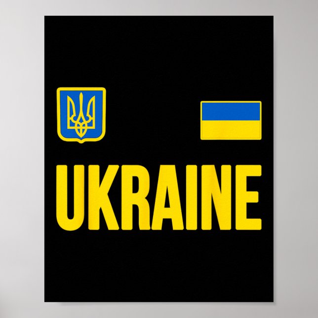 Ukraine Ukrainian Flag 2  Poster (Front)